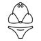 Woman swimwear icon, outline style