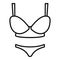 Woman swimwear icon, outline style