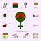 Woman symbol, feminism color icon. Universal set of 8 march for website design and development, app development