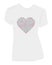 Woman t-shirt design, vector. Heart illustration. Love written in different languages in a shape of a heart. Wording design
