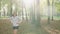 Woman taking break between workout outdoors