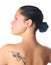 Woman with tattoo profile