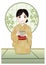 Woman and tea ceremony image