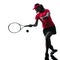 Woman tennis player sadness silhouette