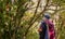 Woman in Terra Nostra botanic garden, travel destination Azores