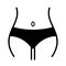 Woman thin waist vector icon