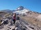 Woman on the Timberline Trail on Mount Hood, Oregon.