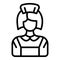 Woman tolerance icon outline vector. Gender balance