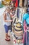 Woman tourist shops for souvenirs