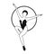 Woman trapeze artist simple icon