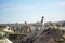 Woman traveler looking on amazing Cappadocia landscape in Cappadocia travel