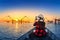 Woman traveler take a photo to fishing dip nets at Pakpra in Phatthalung, Thailand