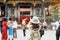 woman traveler visiting in Taiwan, Tourist with hat sightseeing in Longshan Temple, Chinese folk religious temple in Wanhua