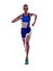 Woman triathlon ironman runner running athlete