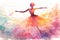 Woman tutu beauty ballet dance ballerina elegance young illustration dancer art