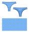 Woman underwear Thong pants technical sketches