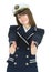 Woman in uniform sea captain