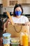 Woman unpacking groceries