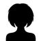 Woman, user avatar icon, sign, profile symbol, flat person icon - vector