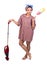 Woman with vacuum cleaner