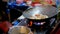 Woman Vendor Preparing Asian Food in a Frying Pan on a Jomtien Night Market. Thailand, Pattaya.