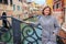 Woman in Venice, Italy. Tourist girl in Venice. Portrait of attractive woman against venetian canal