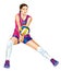 Woman Volleyball Player Isolated Illustration