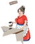 Woman waitress serving coffee Vector cartoon characters