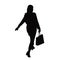 A woman walking body silhouette vector