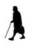 A woman walking body silhouette vector