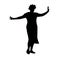 a woman walking, body silhouette vector