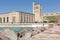 Woman walking near RC Harris water treatment plant in Toronto O