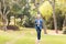 Woman walking at park