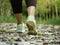 Woman Walking on trail Outdoor Jogging exercise