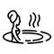Woman water massage icon, outline style