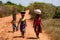 Woman on way home in Madagascar