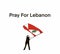 A woman wear face mask and hand glove holding a Lebanese flag for help massive explosion on Beirut. concept of praying