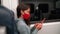 Woman wearing face mask in public transportation during coronavirus Covid-19 pandemic. Train transport commuter concept