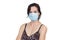 Woman wearing protective face mask