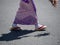 Woman wearing traditional Japanese two toed tabi socks