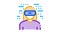 woman wearing virtual reality glasses Icon Animation