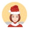 Woman Wears Santa Claus Hat 1