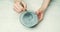 Woman Whisking Chia Pudding Ingredients In Bowl