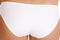Woman white bikini bottom