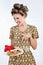 Woman Winks As She Holds Plate Of Cookies