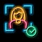 Woman Winner Human Talent neon glow icon illustration