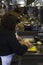 Woman working doing homemade pasta at Mercato Centrale