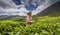 Woman working in a tea gardens in Munnar