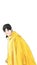 Woman in Yellow Raincoat Illustration