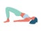 Woman in yoga position. Bridge pose. Exercise for muscular
